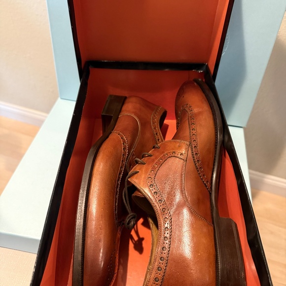 Magnanni Hampton Wingtip Oxfords Size 47 | New in Box | Cognac Spanish Leather - Picture 16 of 16